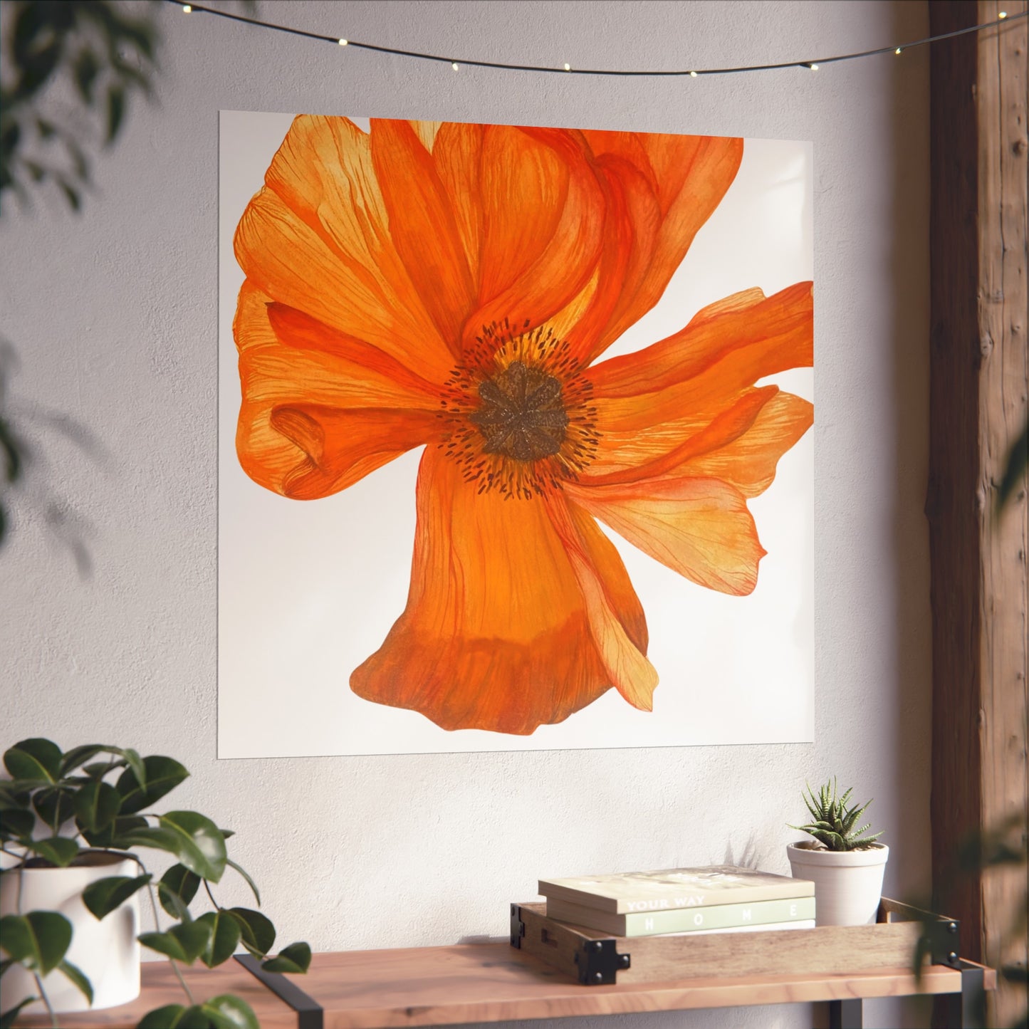 Giclée Art Print — Orange Poppy Floral Wall Art