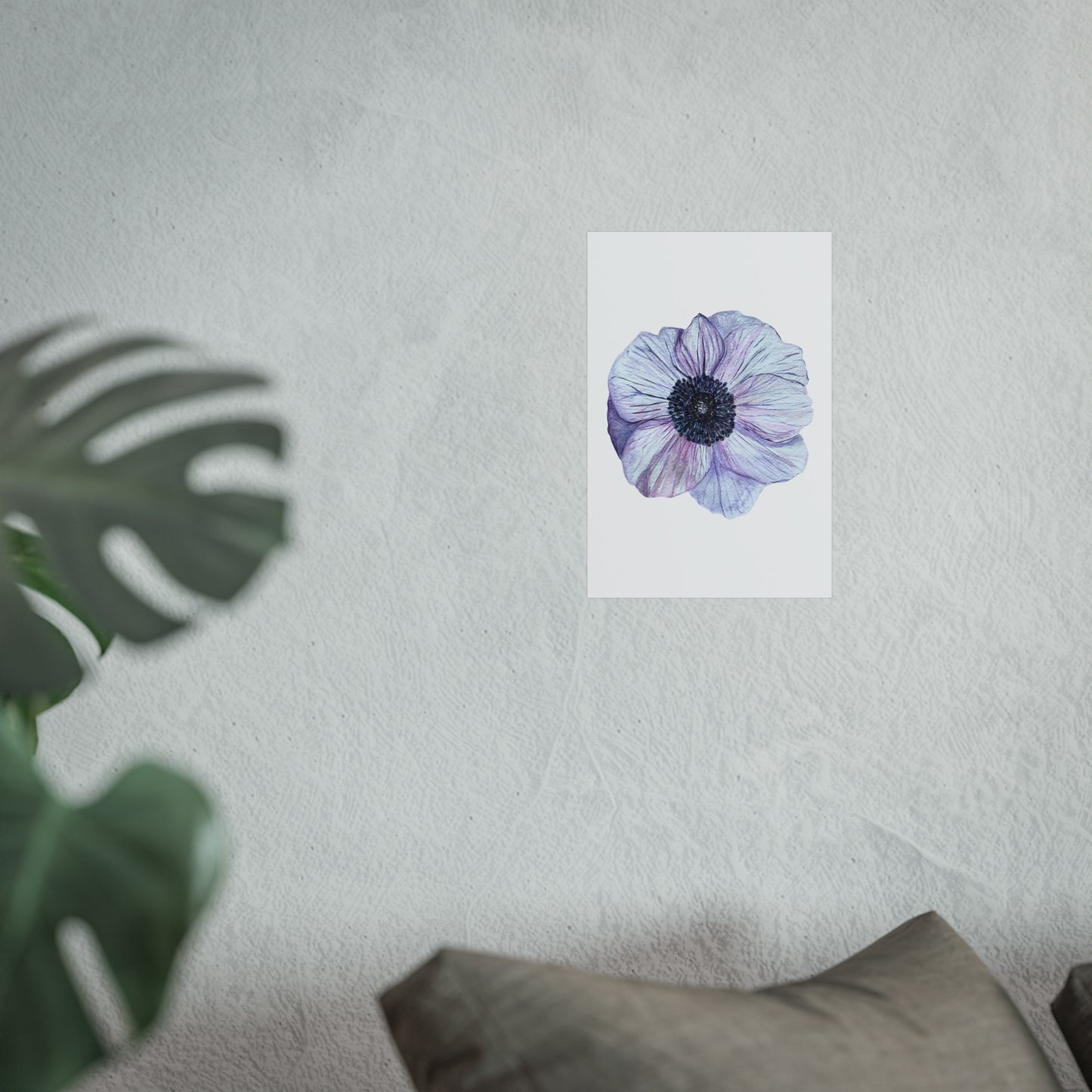 Anemone Watercolor Giclée Art Print — Purple Floral Wall Art