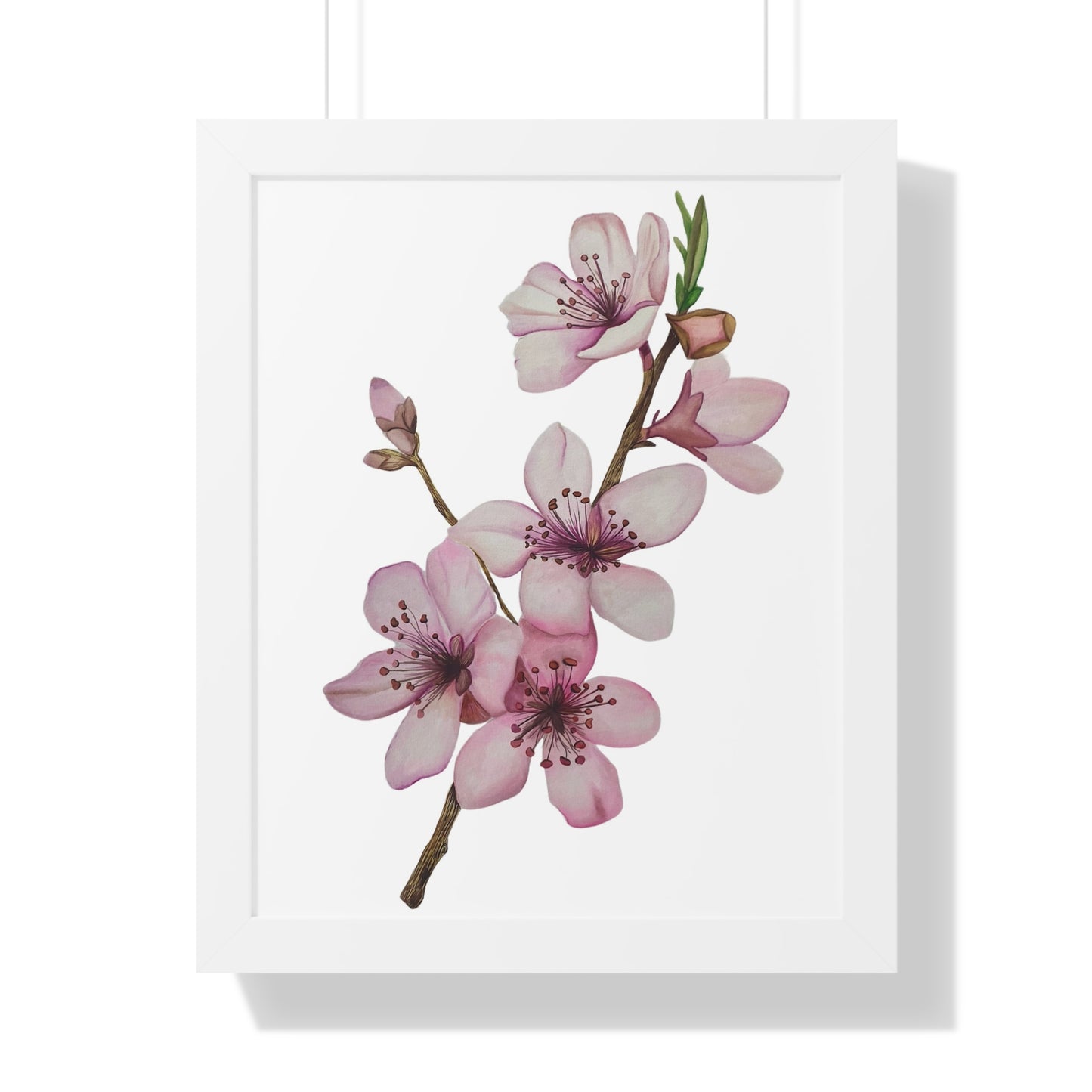 Framed Cherry Blossom Print — Pink Floral Wall Art Print