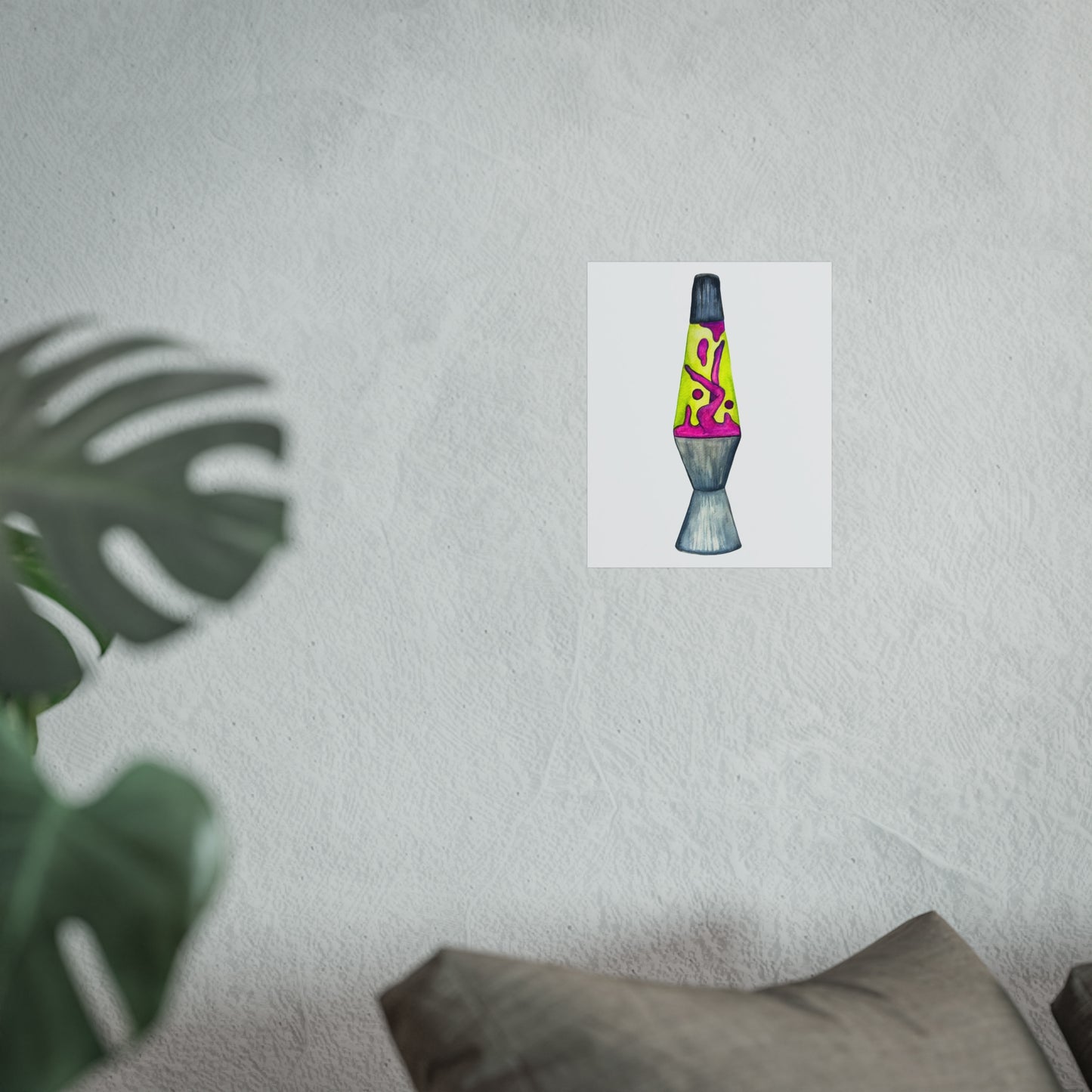 Lava Lamp Lady Fine Art Poster  Retro Neon Home Decor Print