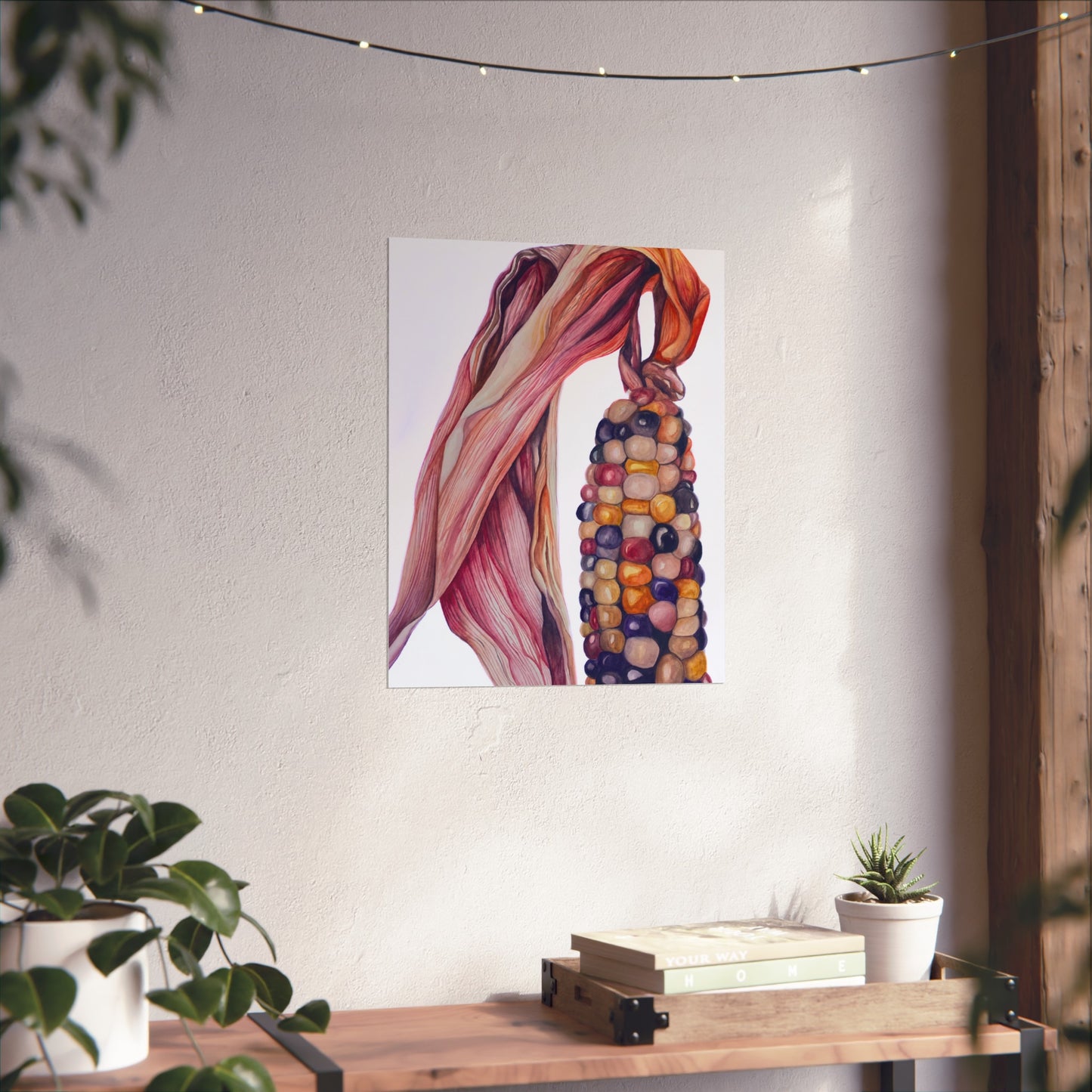 Indian Corn Giclée Art Print — Colorful Autumn Maize Wall Art
