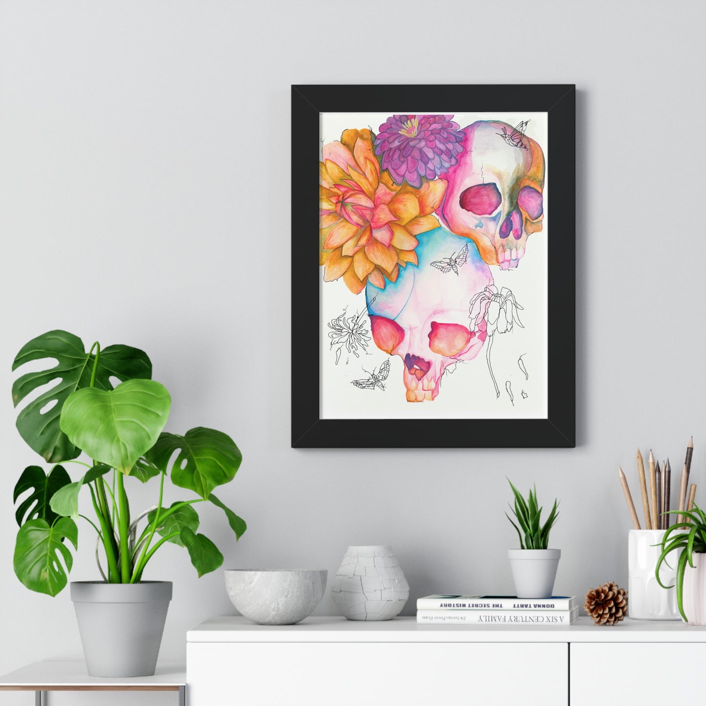 Floral Skull Art Print