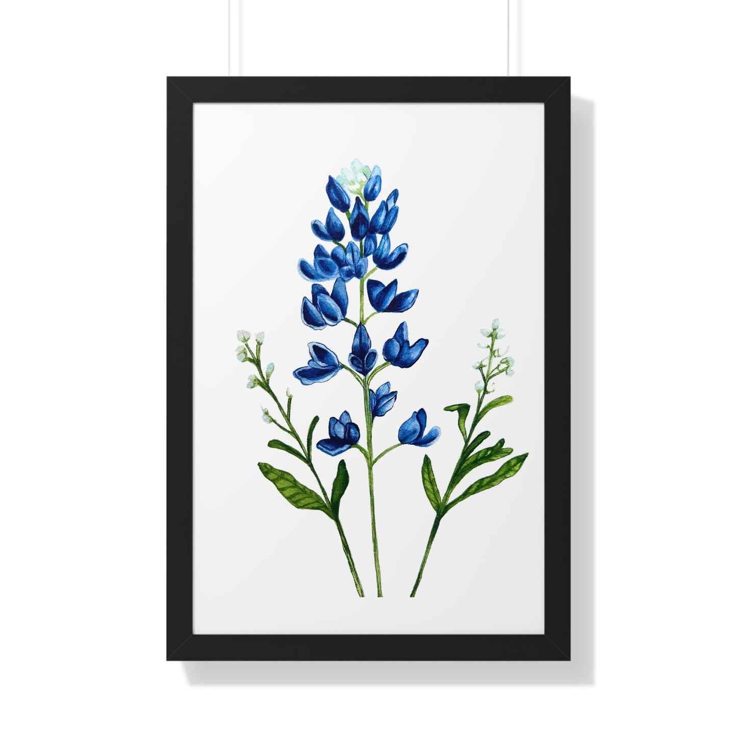 Framed Print — Bluebonnet Texas Watercolor Botanical Print