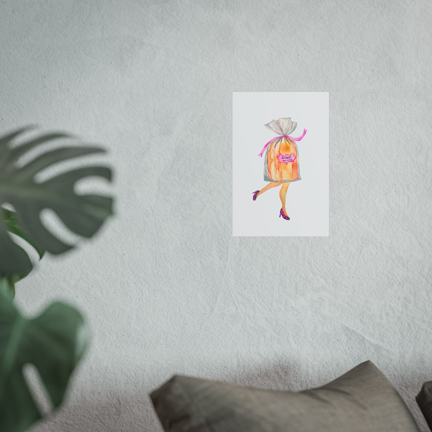 Giclée Art Print — Whimsical 'Bread Winner' Feminist Funny Illustration
