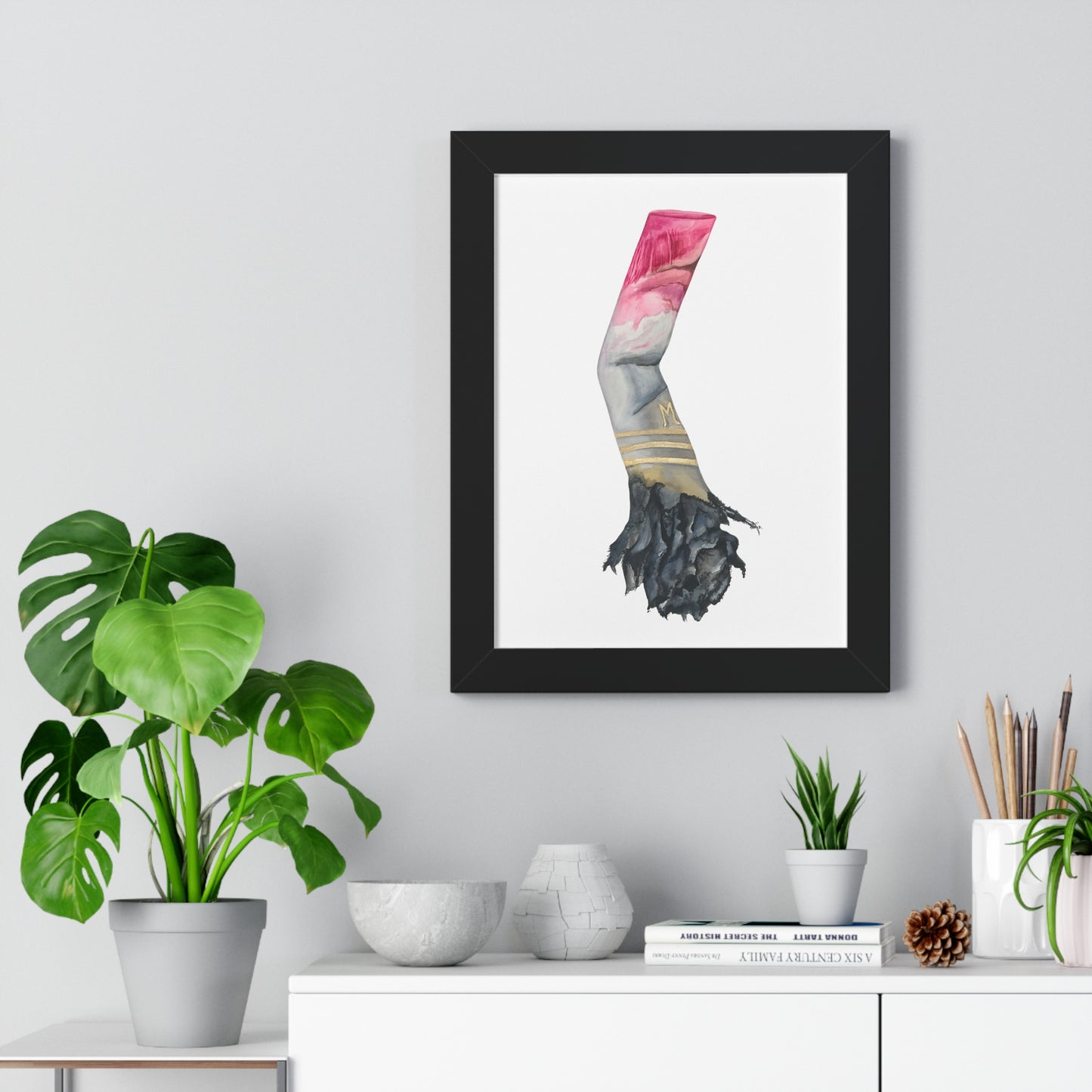 Framed Lipstick Cigarette Iconic 'One Last Drag'