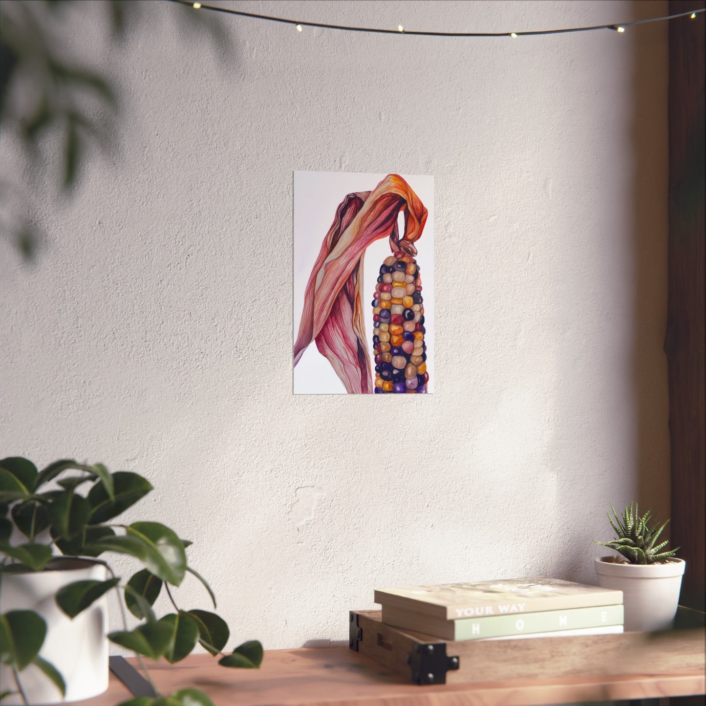 Indian Corn Giclée Art Print — Colorful Autumn Maize Wall Art