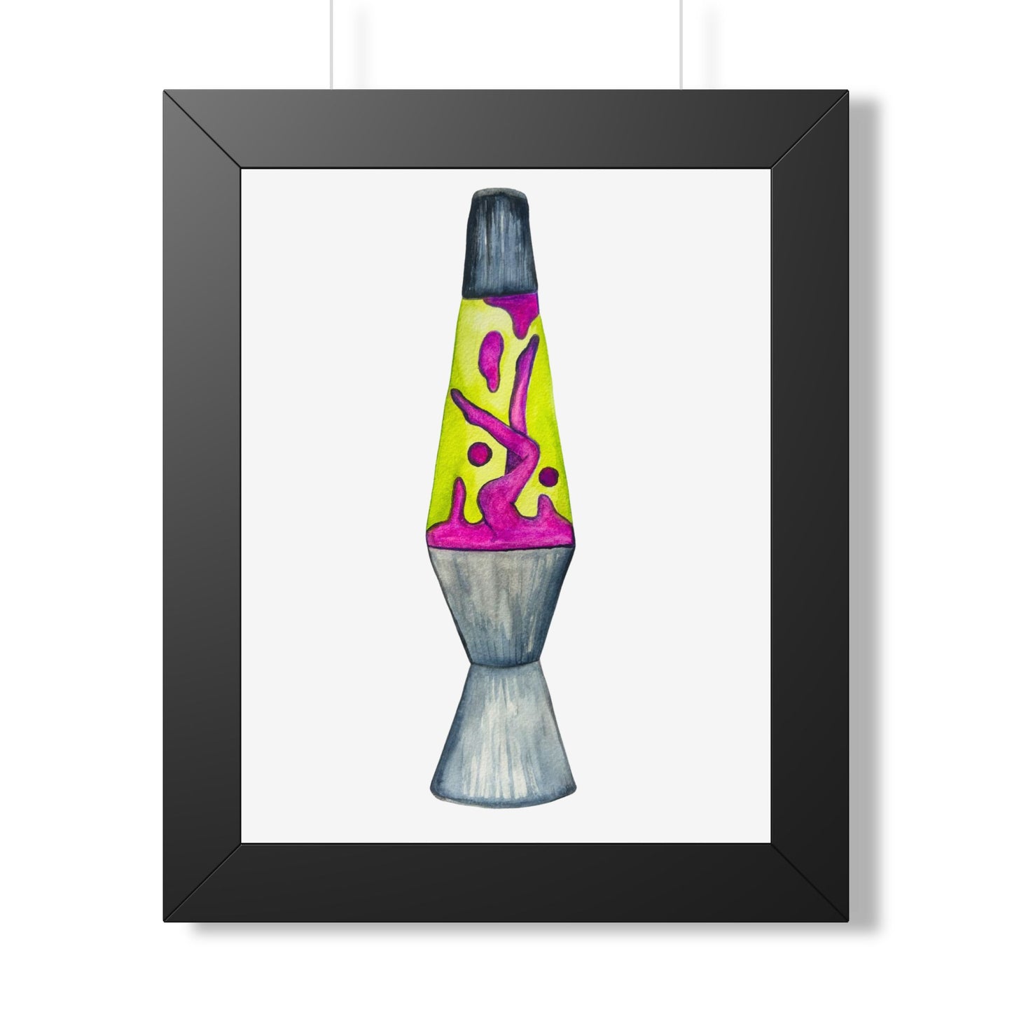 Lava Lamp Lady Framed Poster  Retro Neon Home Wall Art