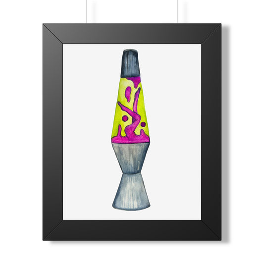 Lava Lamp Lady Framed Poster  Retro Neon Home Wall Art