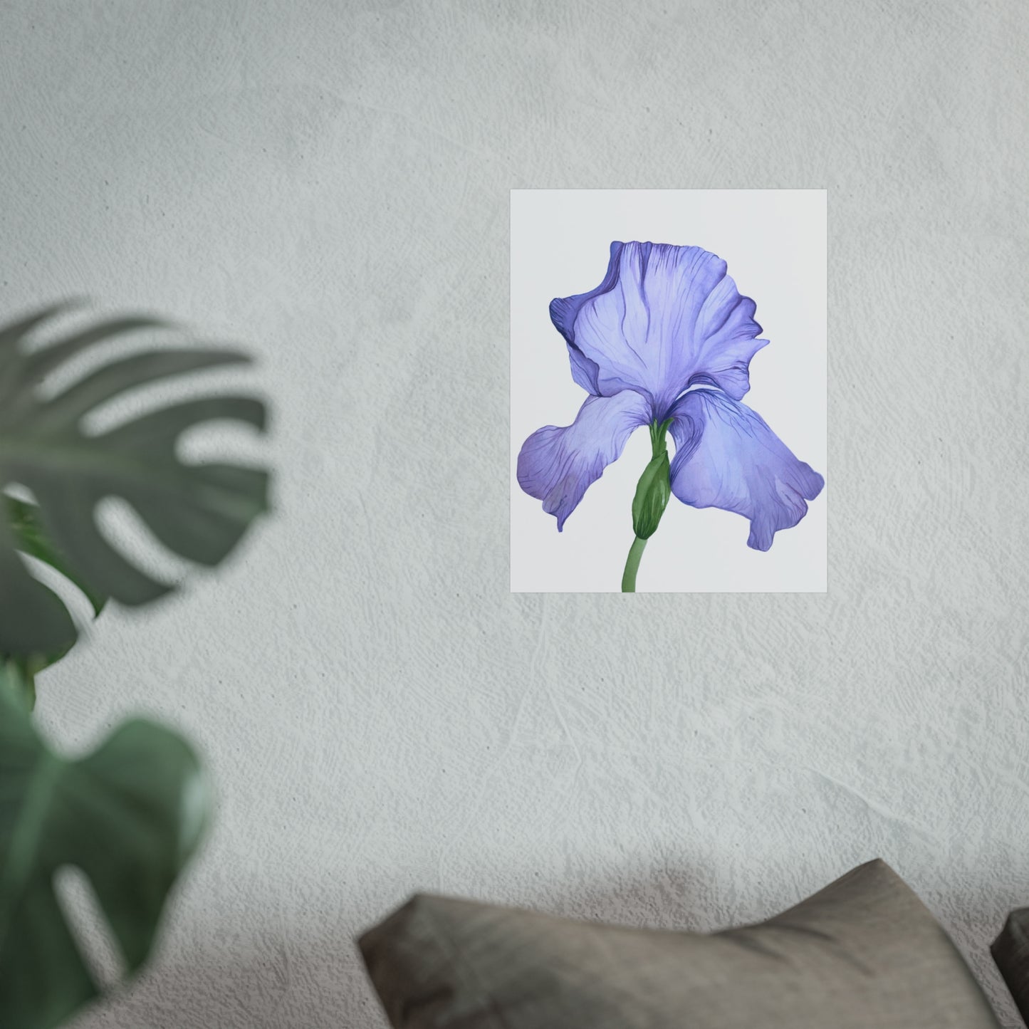 Lavender Iris Giclée Art Print — Botanical Flower Wall Art