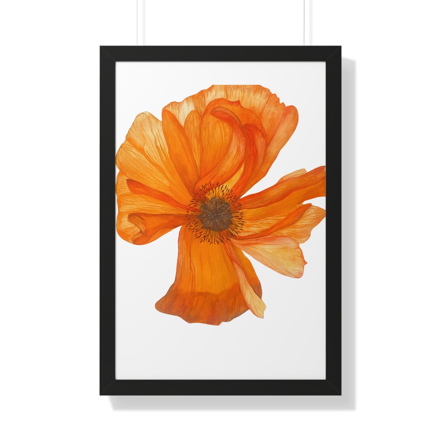 Framed Print – Orange Poppy Floral Art Print
