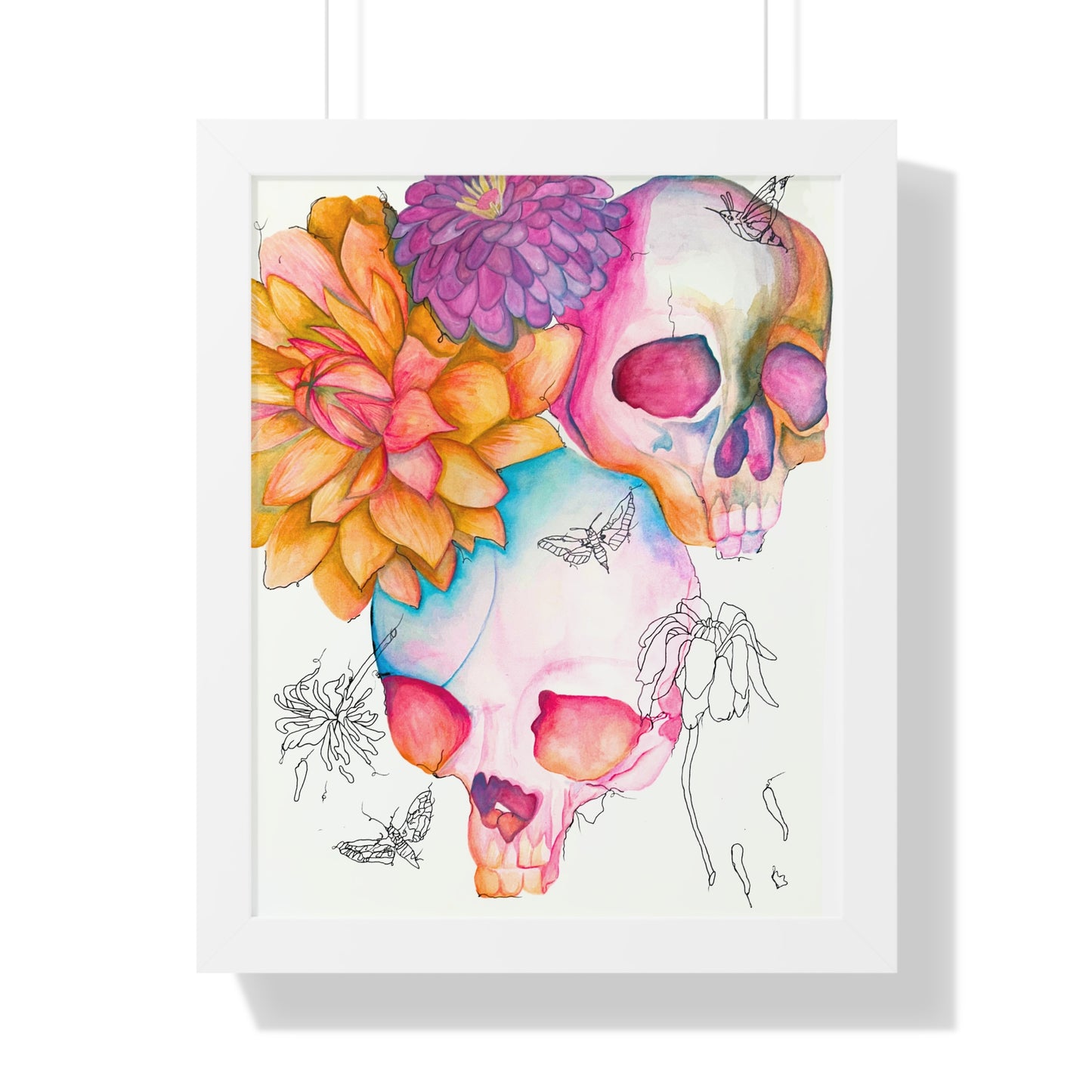 Floral Skull Art Print