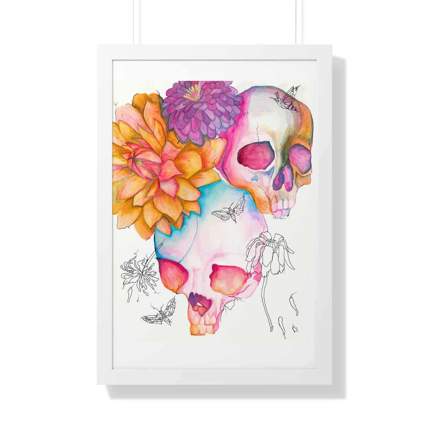 Floral Skull Art Print