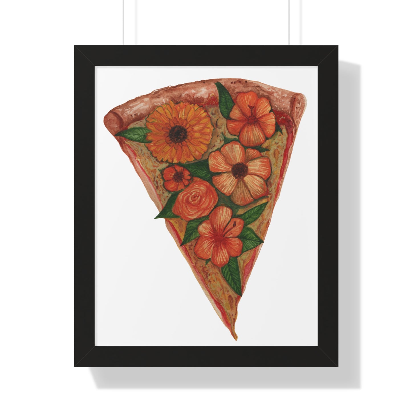 Floral Pizza Slice Art Print
