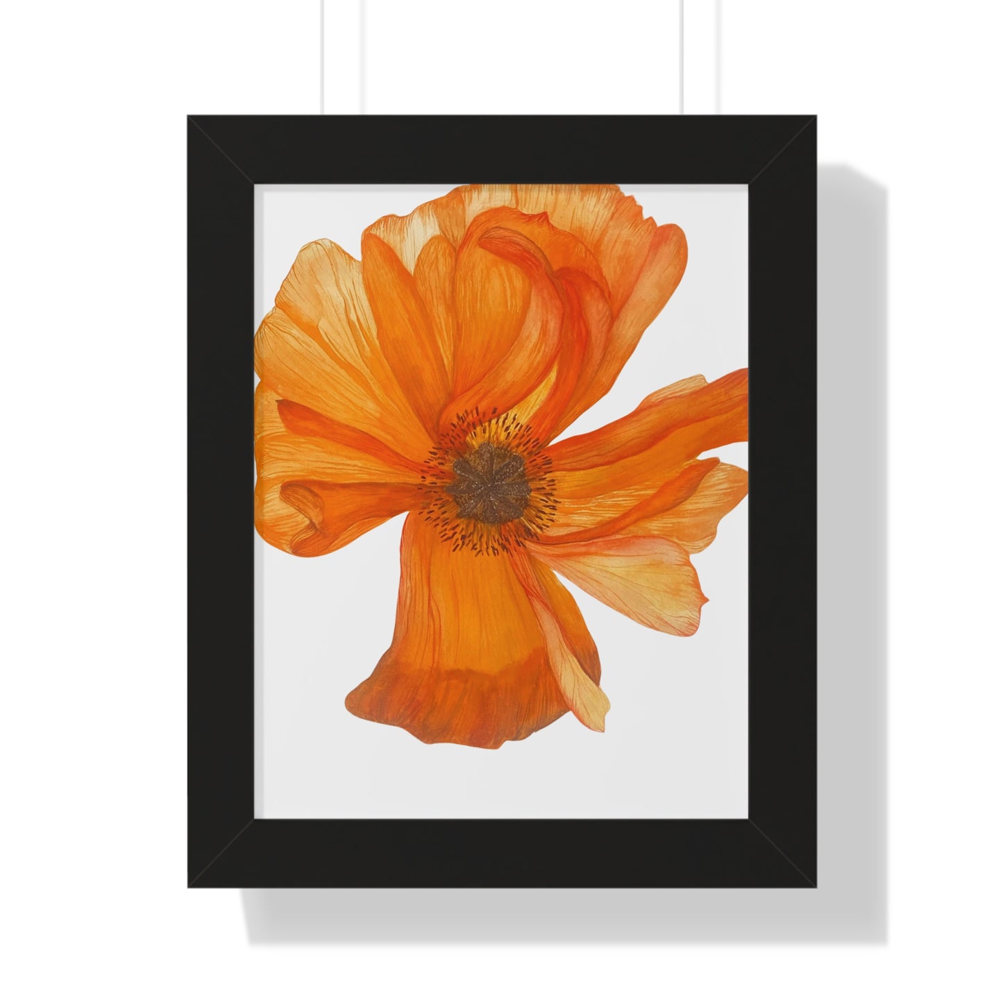 Framed Print – Orange Poppy Floral Art Print