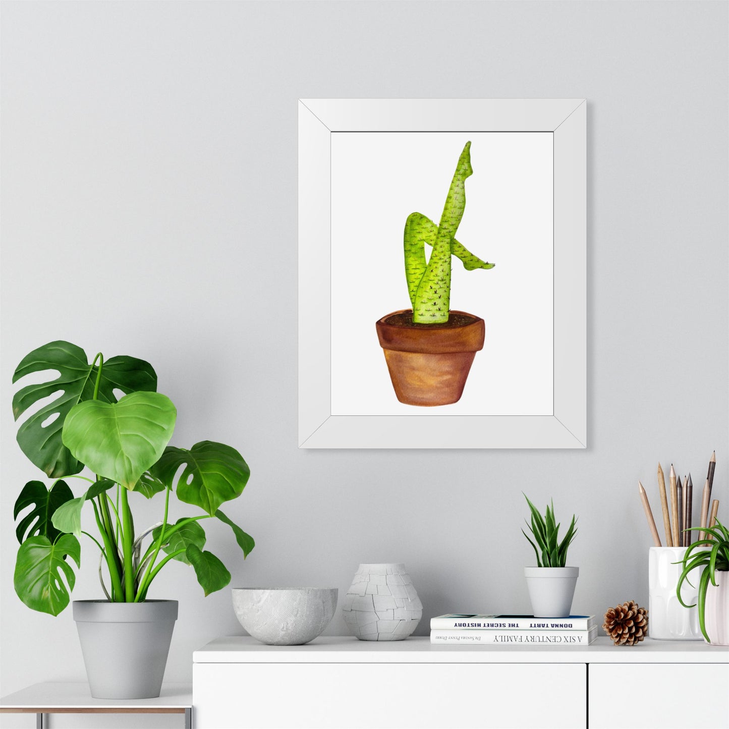 Framed Cactus Leg Poster