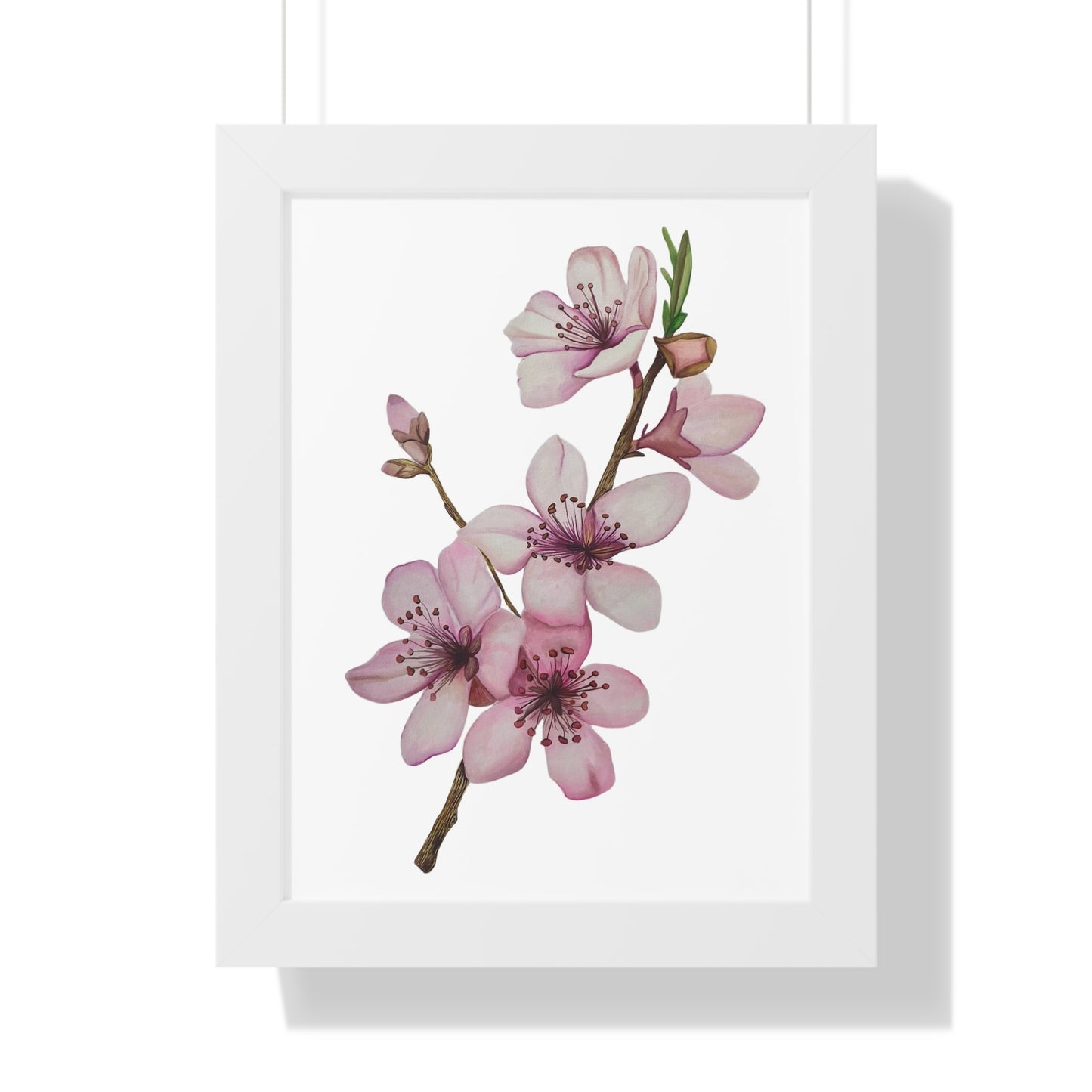 Framed Cherry Blossom Print — Pink Floral Wall Art Print