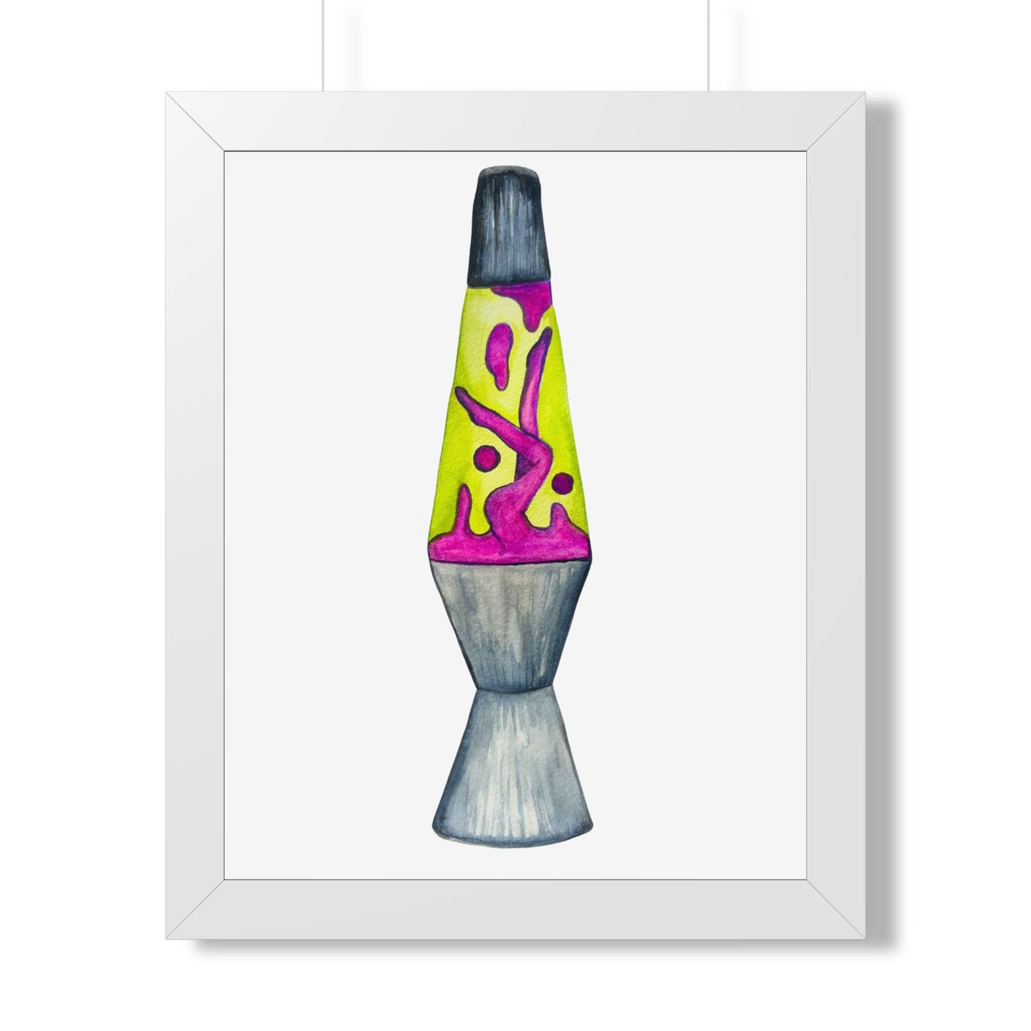 Lava Lamp Lady Framed Poster  Retro Neon Home Wall Art