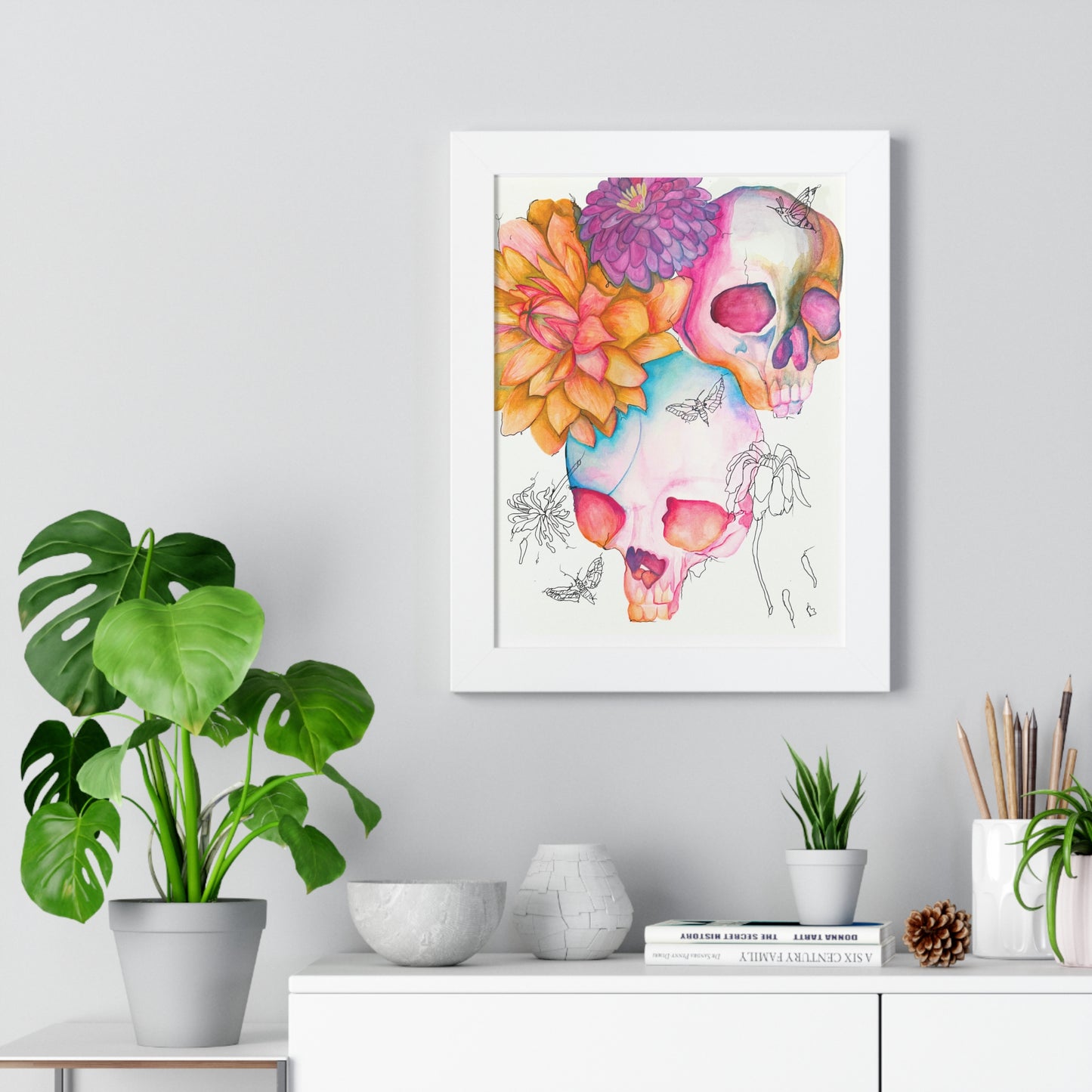 Floral Skull Art Print
