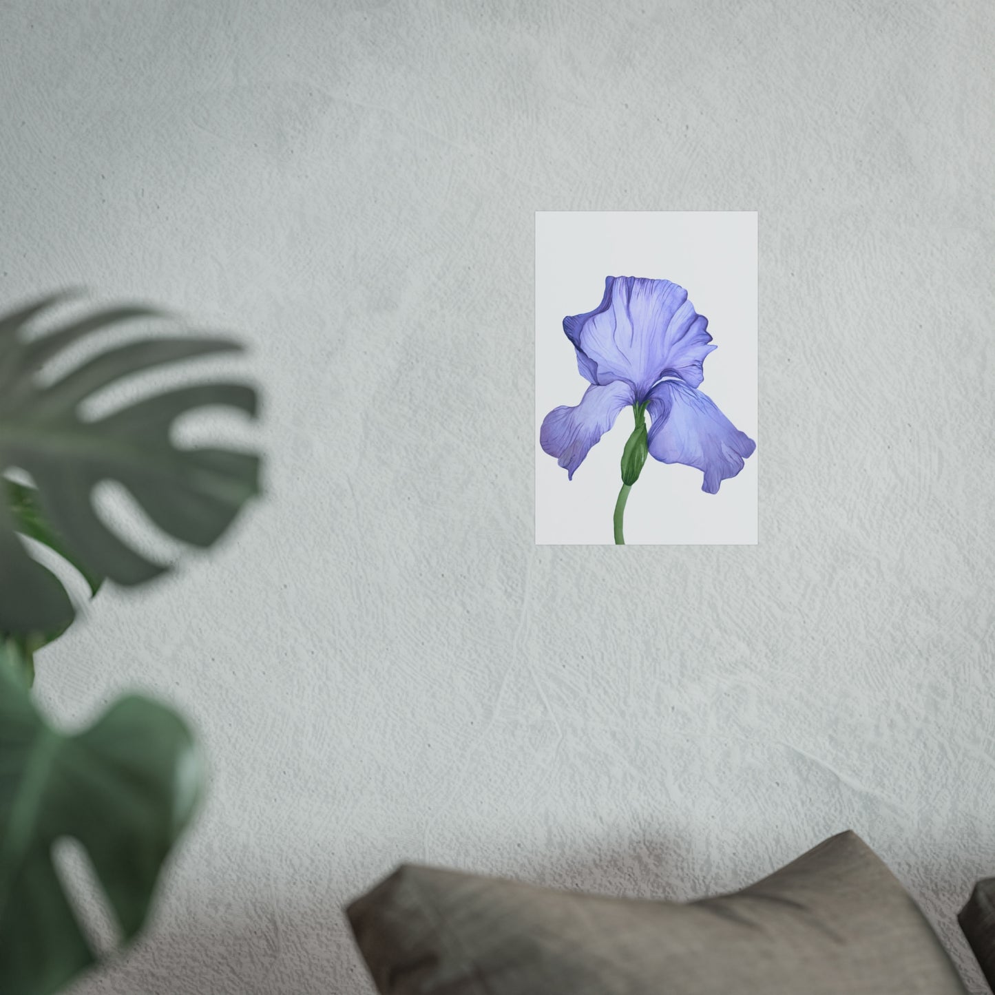 Lavender Iris Giclée Art Print — Botanical Flower Wall Art