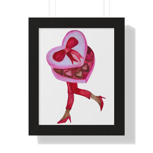 Valentine's Heart Box Wall Art — Framed Art Print