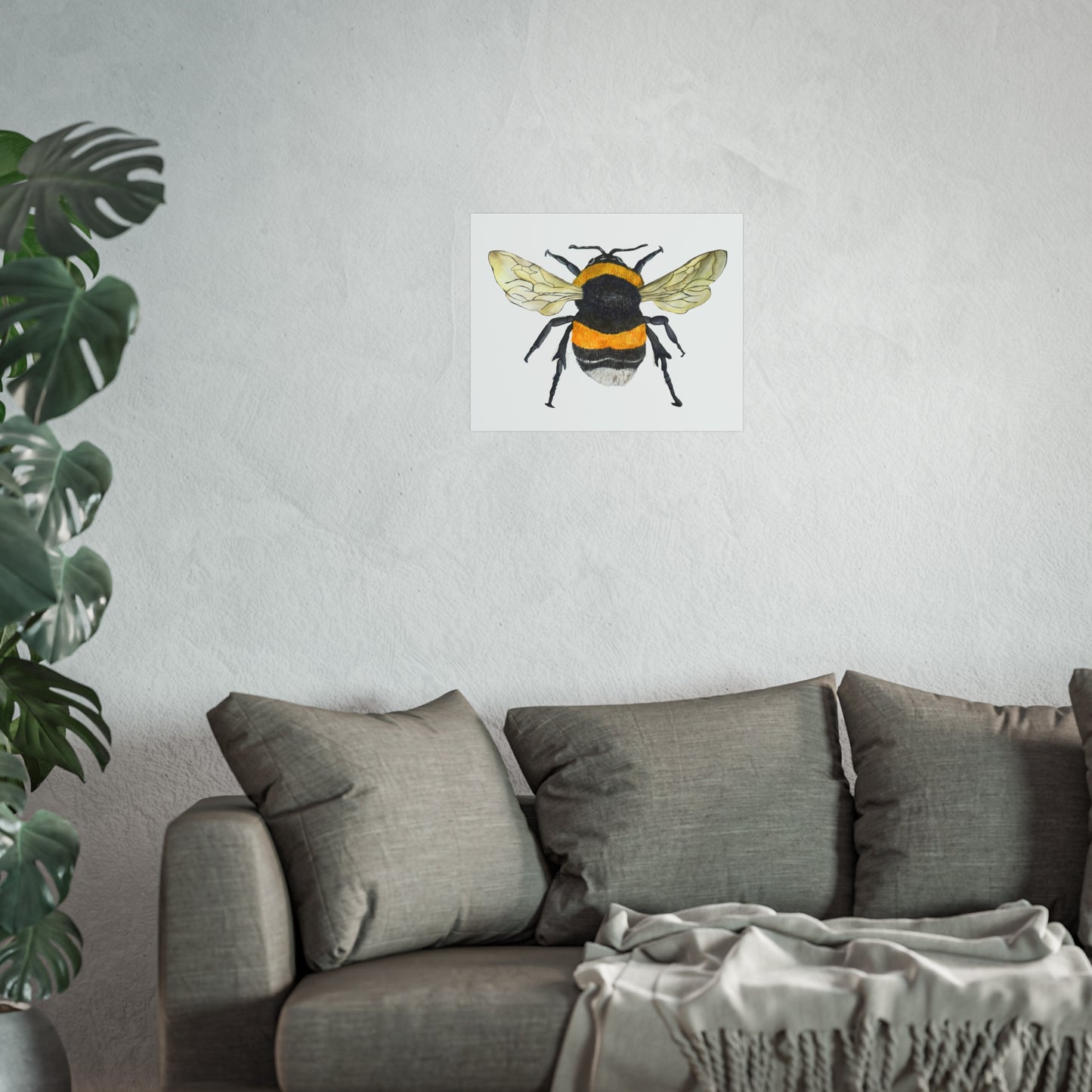 Bumblebee Giclée Art Print — Watercolor Bee Wall Art