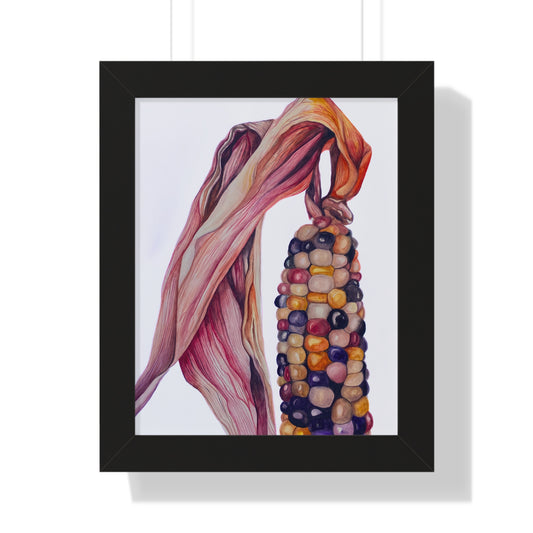 Indian Corn - Heirloom Rainbow Corn Framed Print