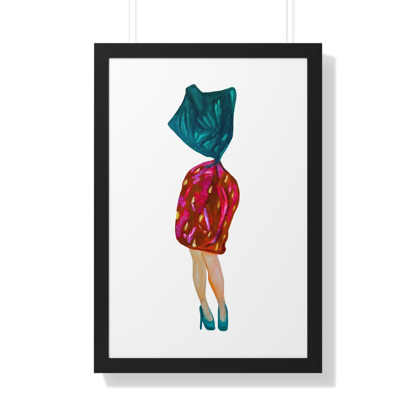 Fashion Art Print  - Grandma Strawberry Candy with Legs
