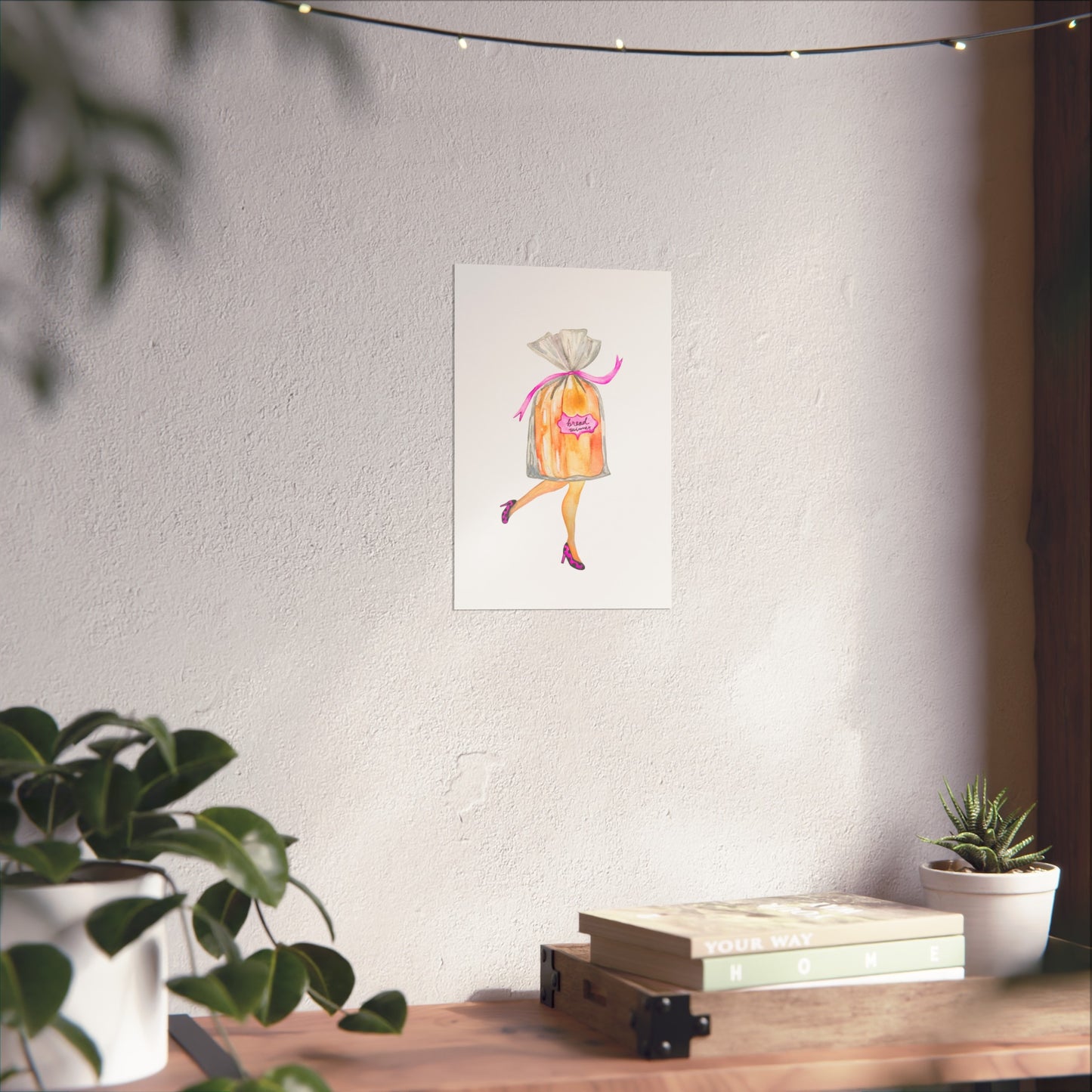 Giclée Art Print — Whimsical 'Bread Winner' Feminist Funny Illustration