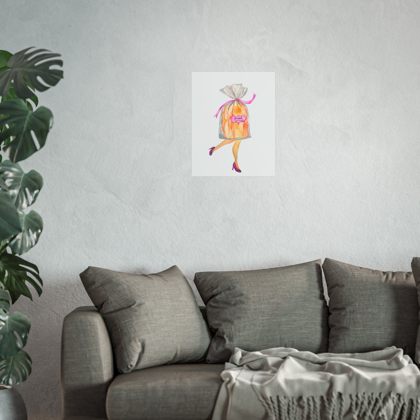Giclée Art Print — Whimsical 'Bread Winner' Feminist Funny Illustration