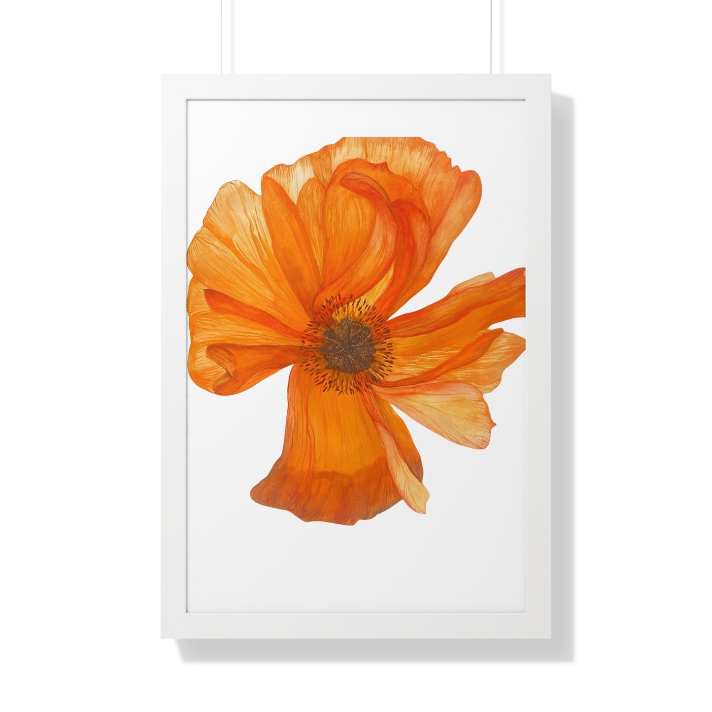 Framed Print – Orange Poppy Floral Art Print