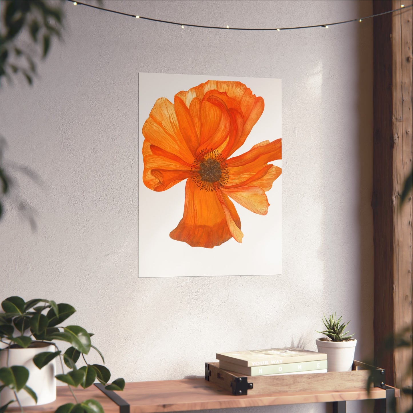 Giclée Art Print — Orange Poppy Floral Wall Art