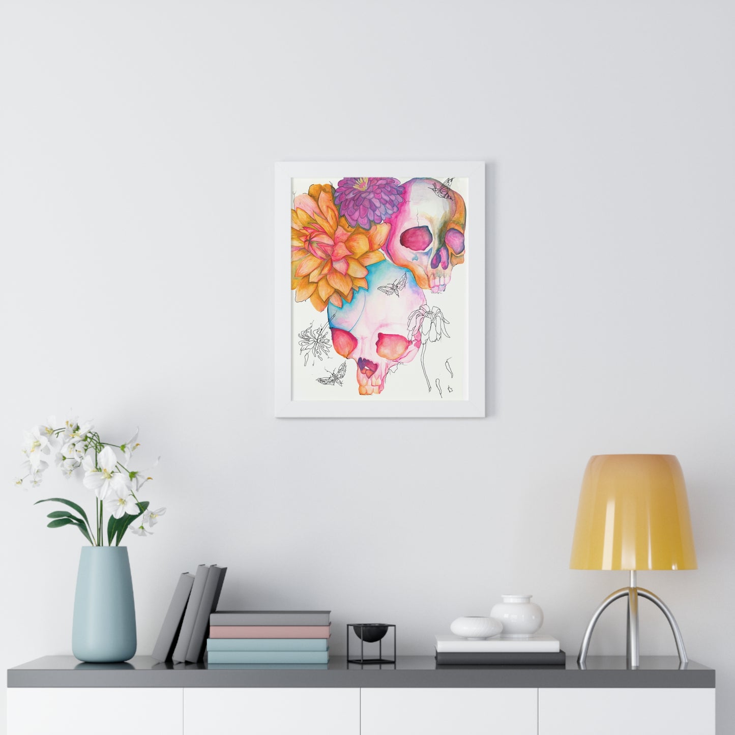 Floral Skull Art Print