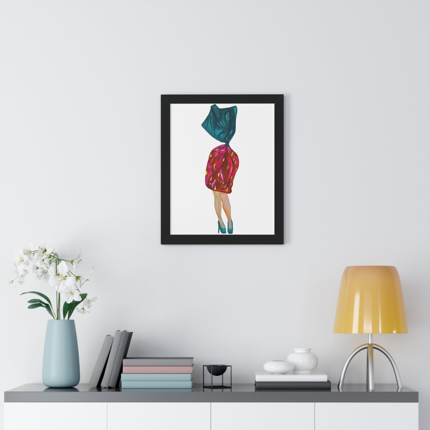 Fashion Art Print  - Grandma Strawberry Candy with Legs
