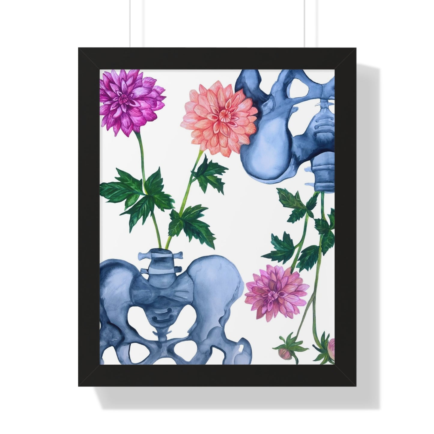 Anatomical Pelvis Floral— Botanical Medical Art Print