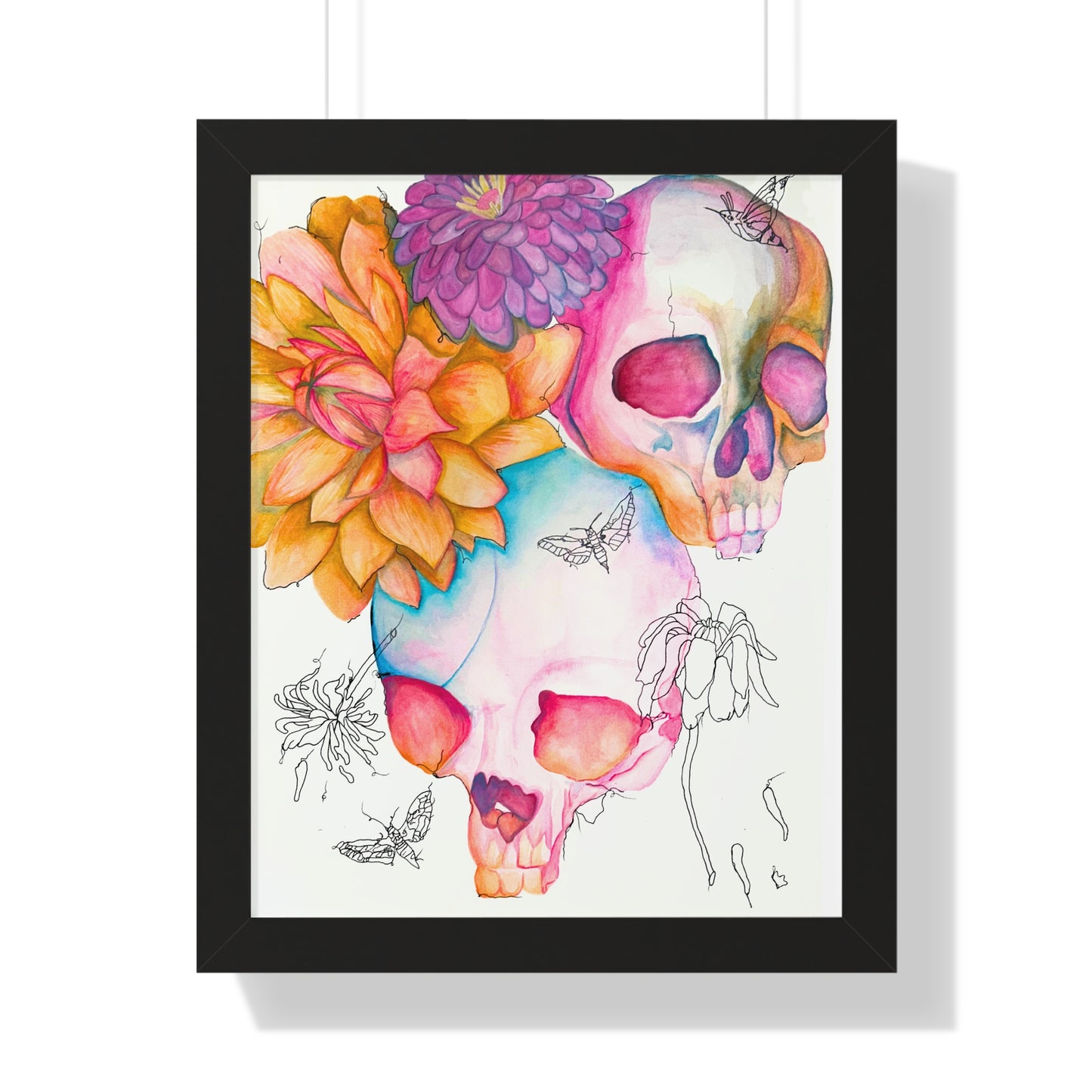Floral Skull Art Print