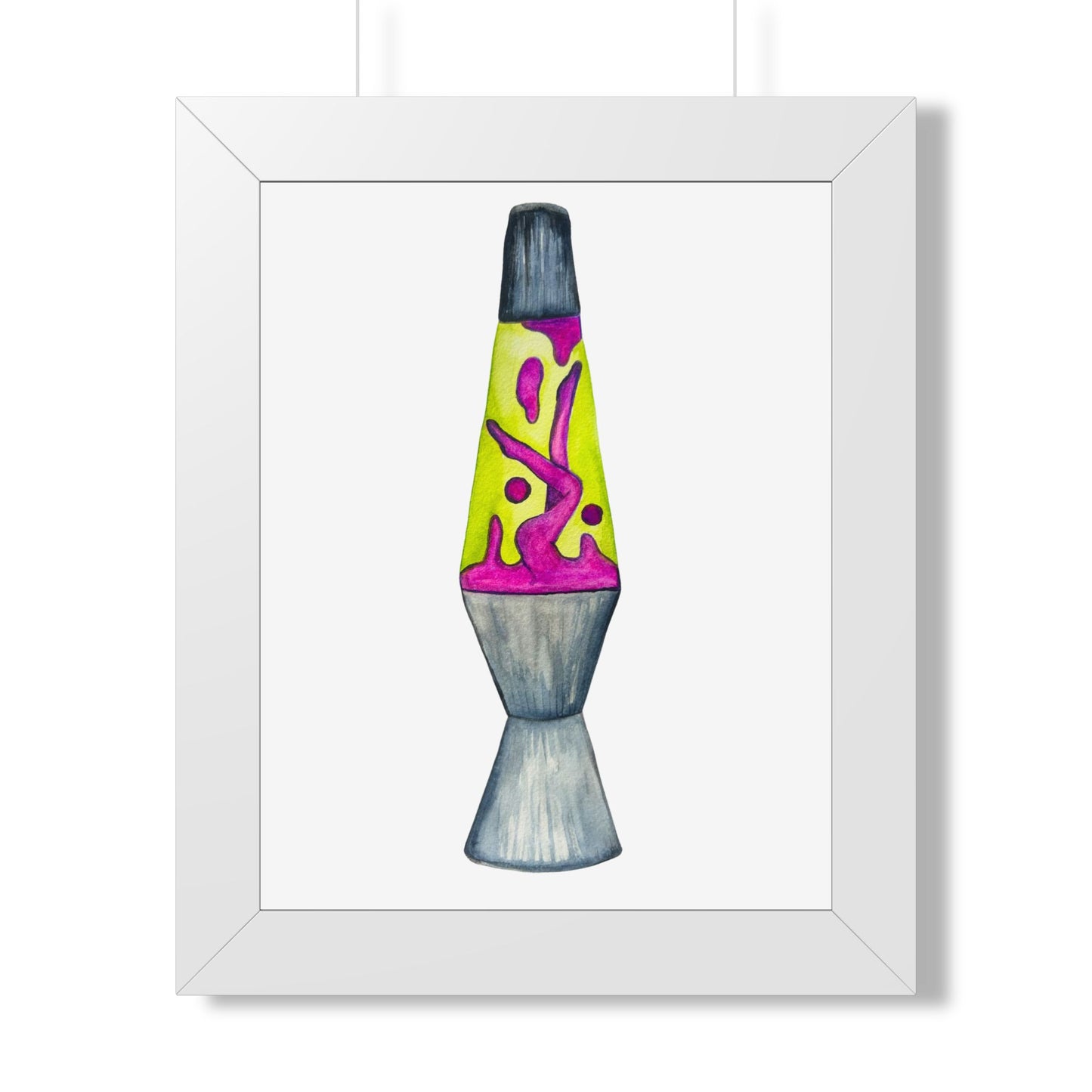 Lava Lamp Lady Framed Poster  Retro Neon Home Wall Art