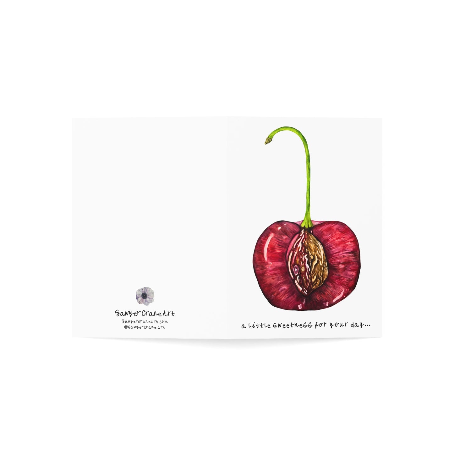 Cherry Sweet Note Just Because Cheery Up Card Greeting Cards