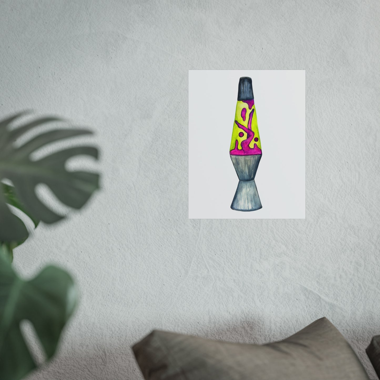 Lava Lamp Lady Fine Art Poster  Retro Neon Home Decor Print