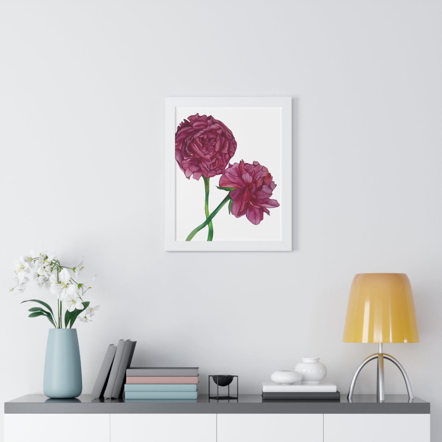 Pink Peony Framed Art Print