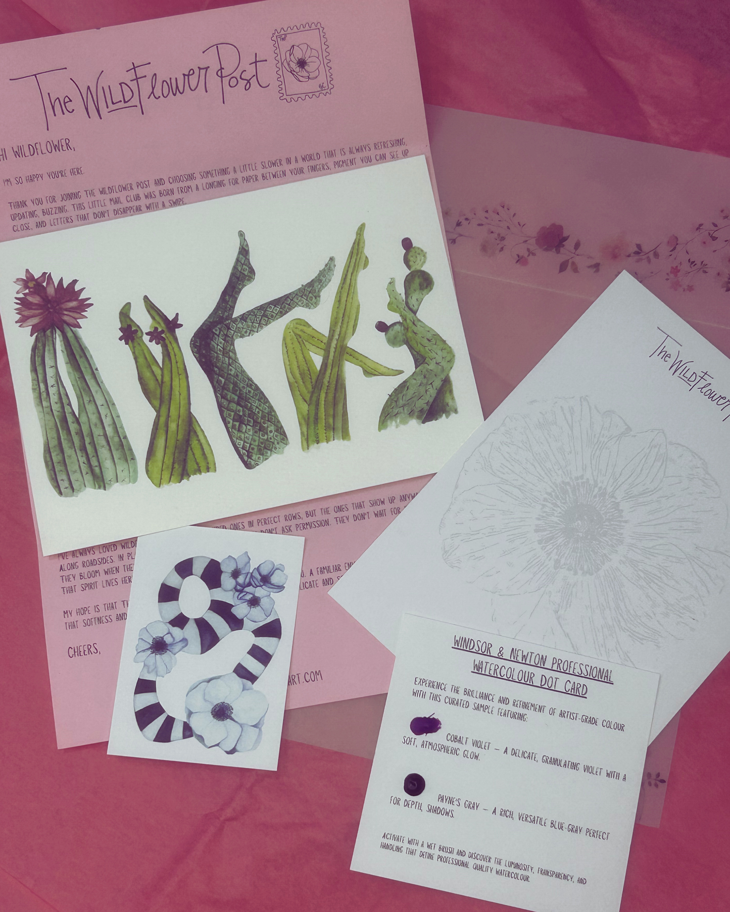 The Wildflower Post | Monthly Snail Mail Art Club