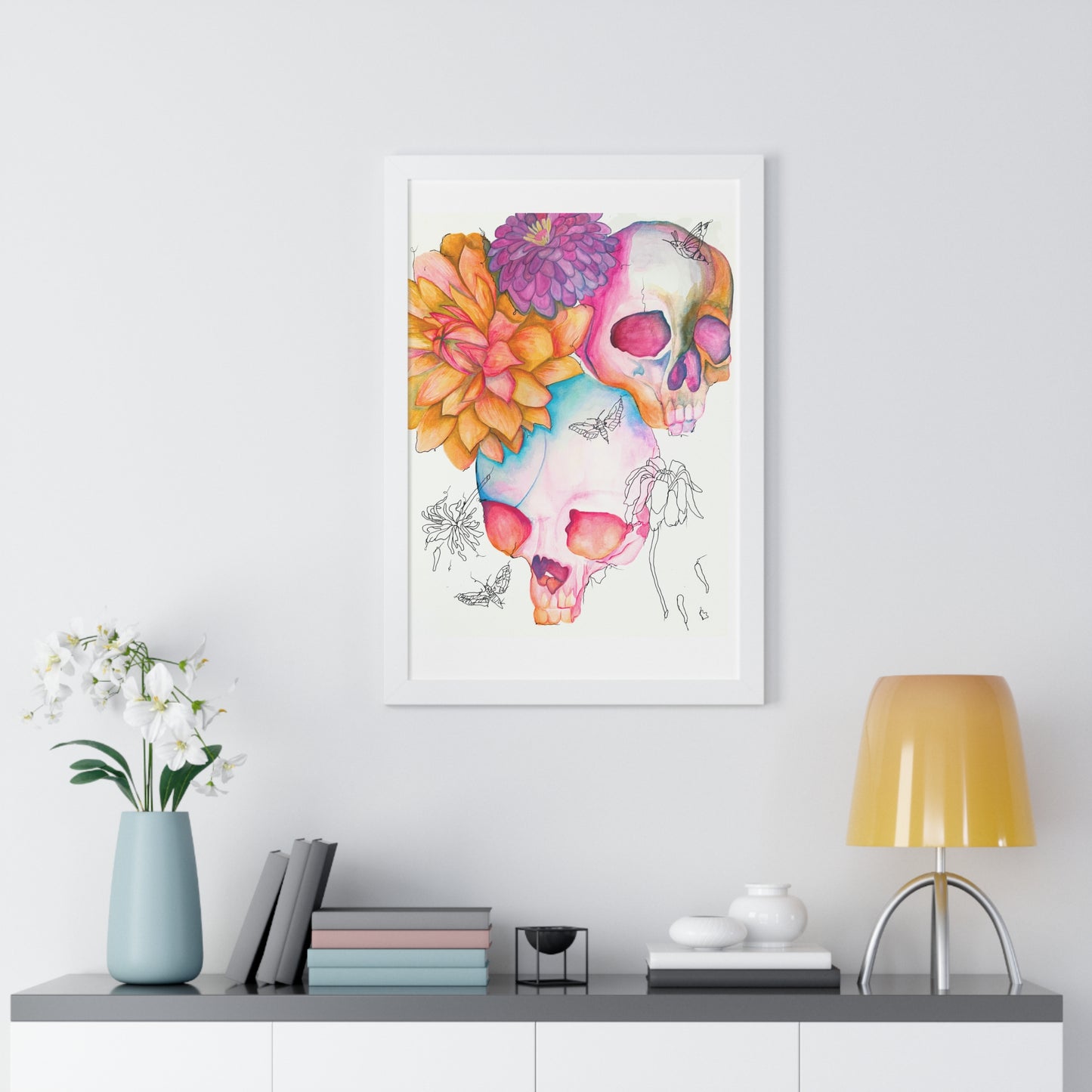 Floral Skull Art Print