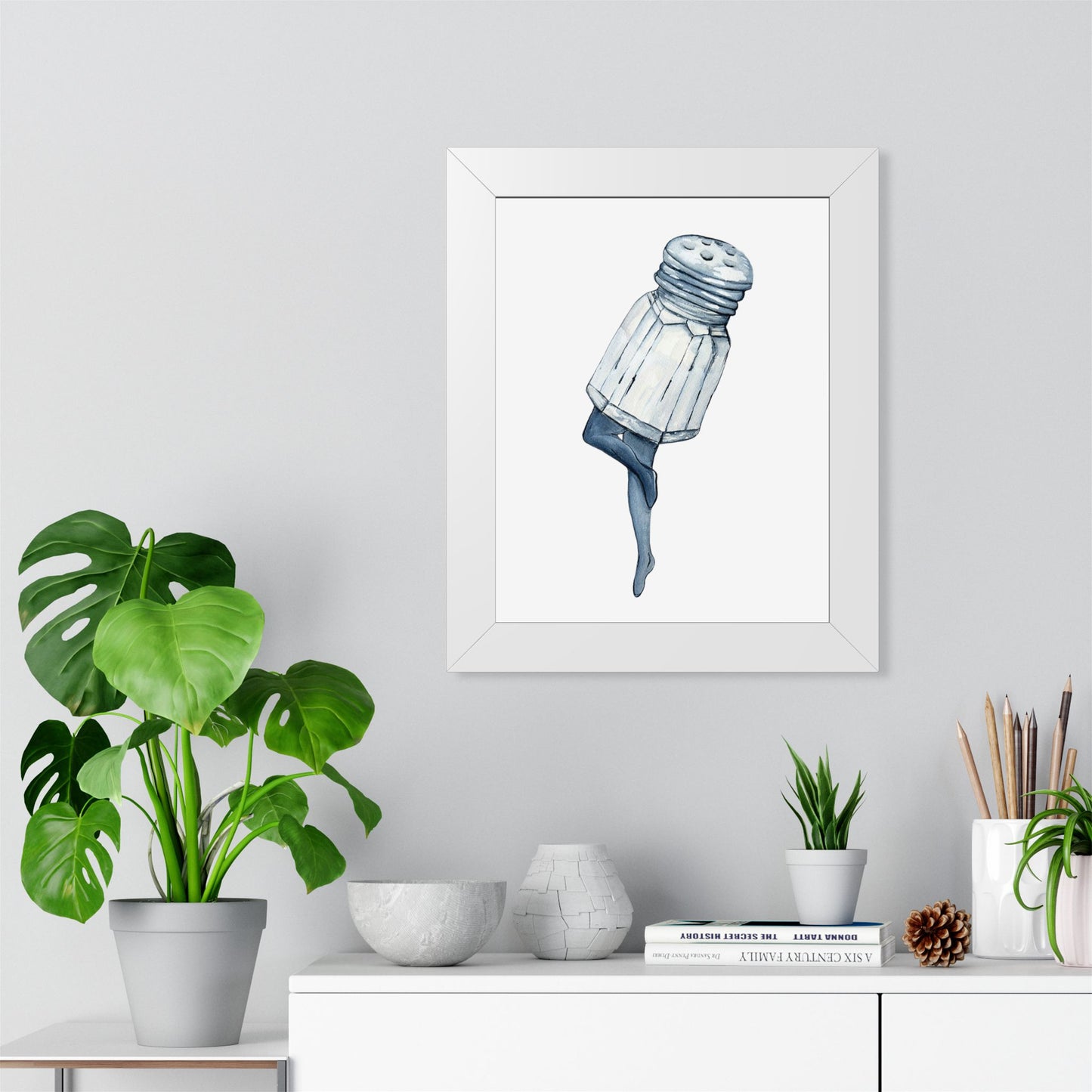Salt Shaker Art Print Minimalist Kitchen Poster