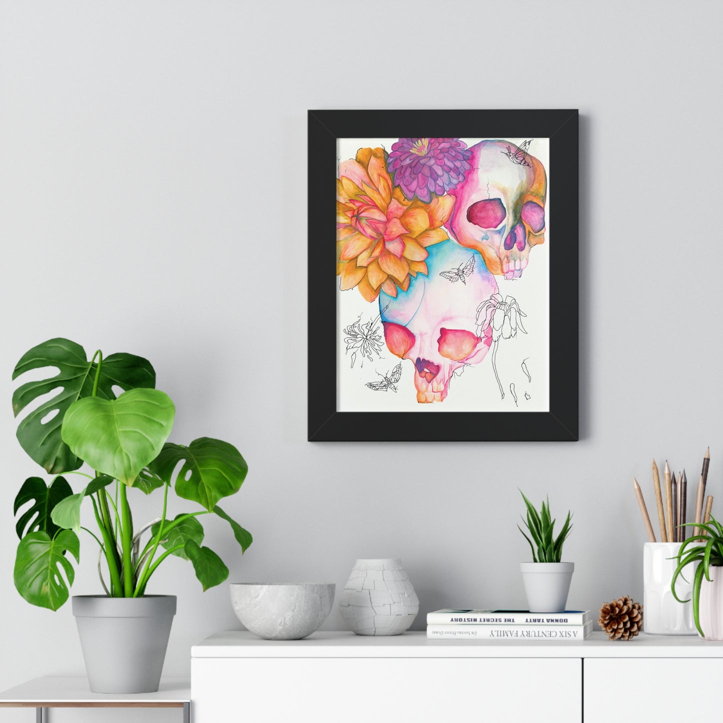 Floral Skull Art Print