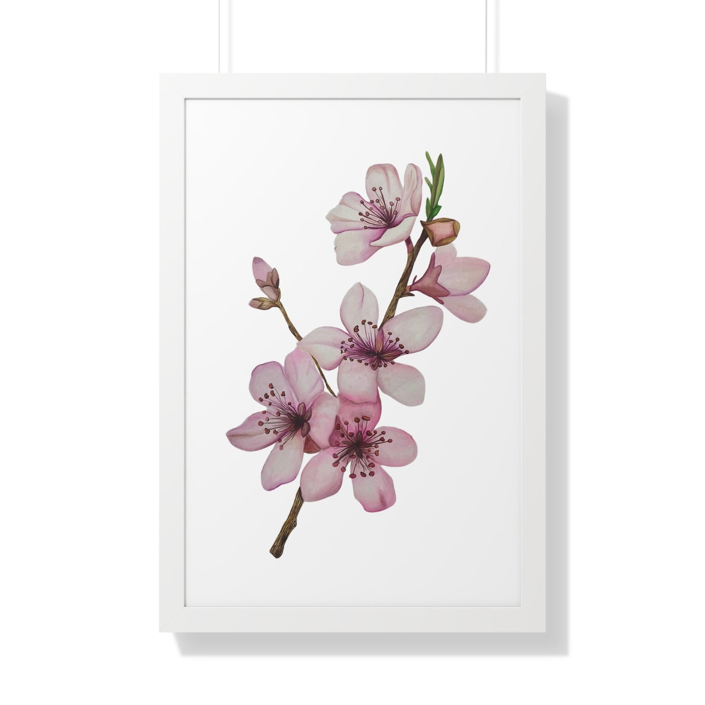 Framed Cherry Blossom Print — Pink Floral Wall Art Print
