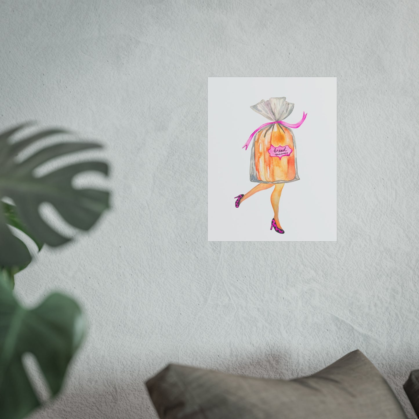 Giclée Art Print — Whimsical 'Bread Winner' Feminist Funny Illustration