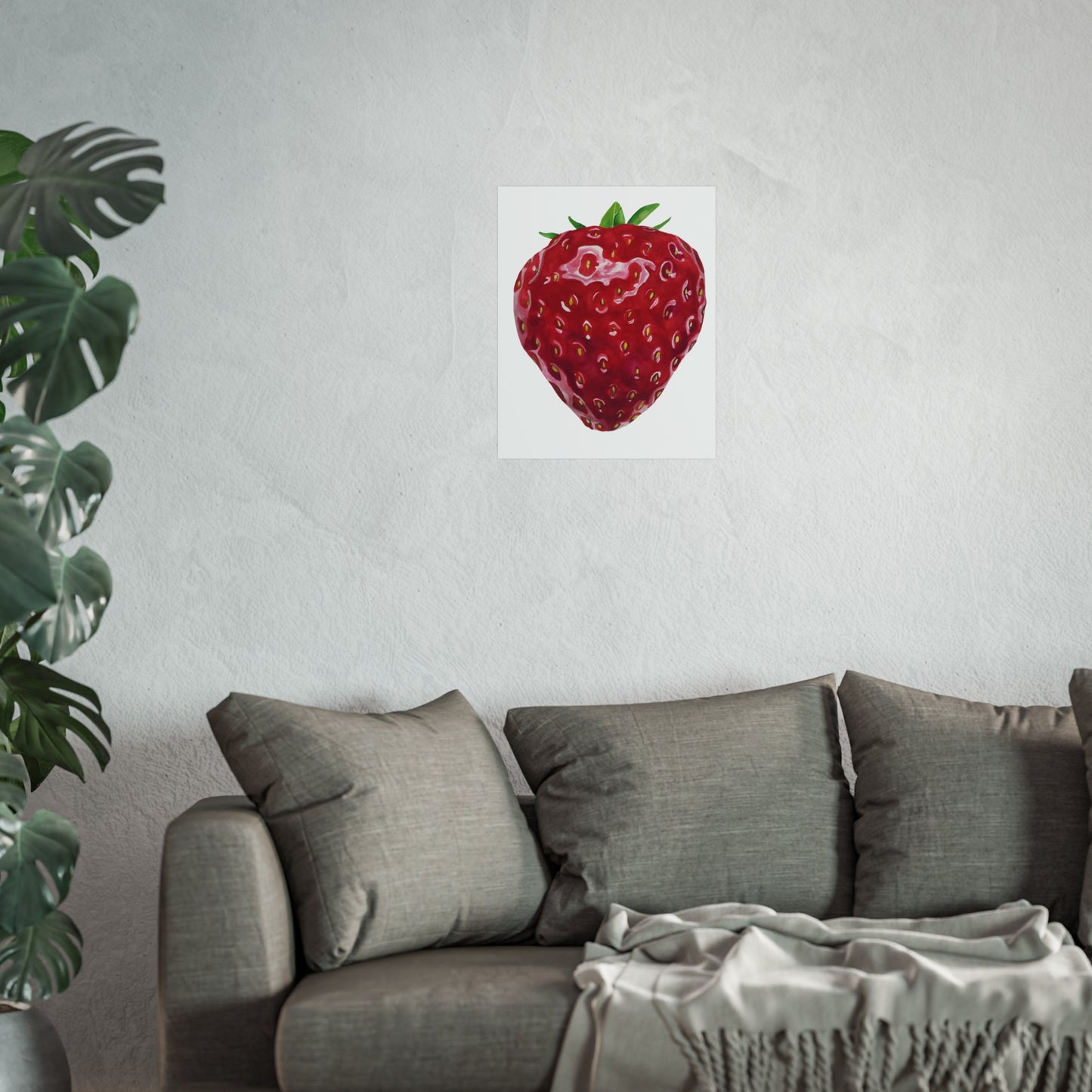 Strawberry Giclée Art Print — Botanical Fruit Wall Art