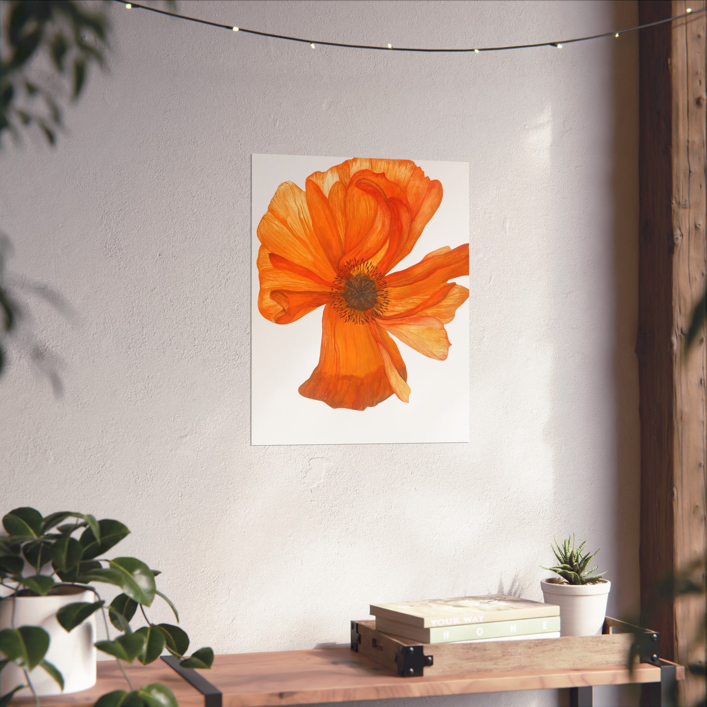 Giclée Art Print — Orange Poppy Floral Wall Art