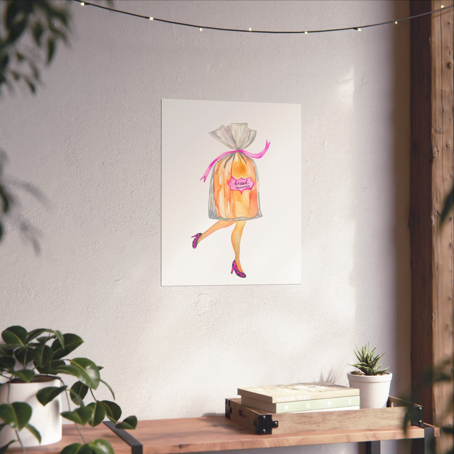Giclée Art Print — Whimsical 'Bread Winner' Feminist Funny Illustration