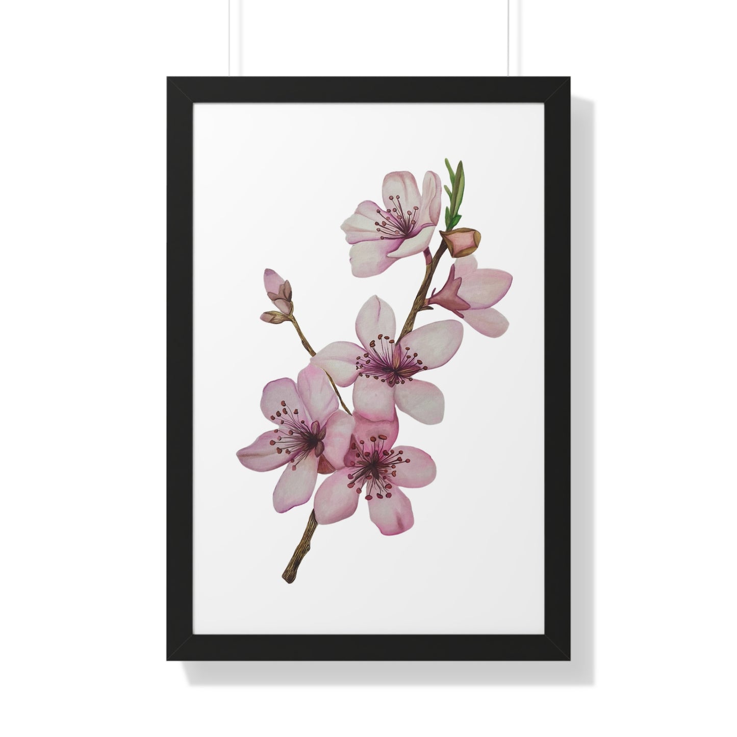 Framed Cherry Blossom Print — Pink Floral Wall Art Print