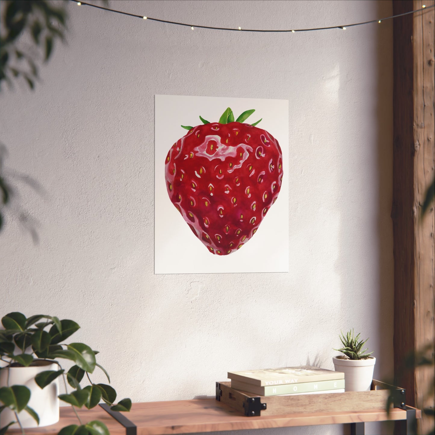 Strawberry Giclée Art Print — Botanical Fruit Wall Art